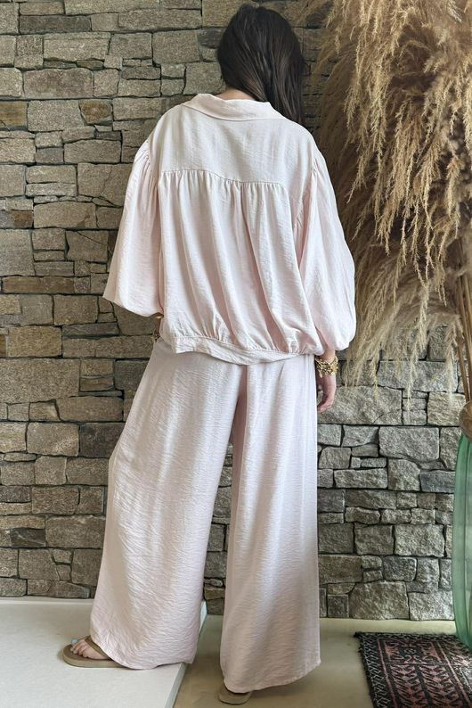 Basso Tie Smock Blouse Seashell